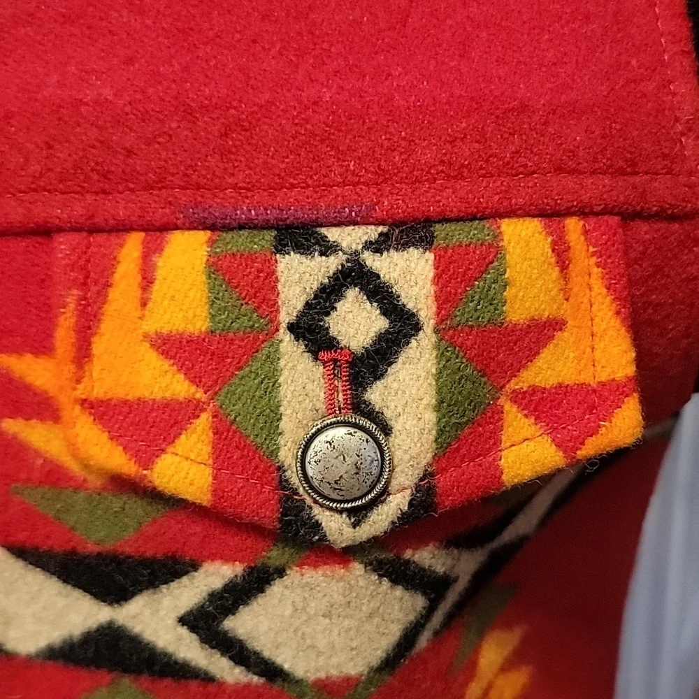 Pendleton  Western Wool Vest Vintage Aztec Native Southwestern Yellowstone - Picture 5 of 7